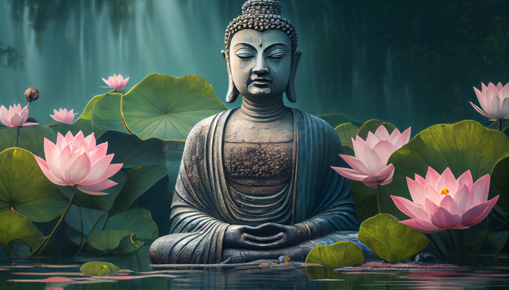 Lotus flowers and buddhism