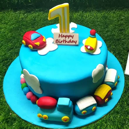 1st Birthday Fondant Cake