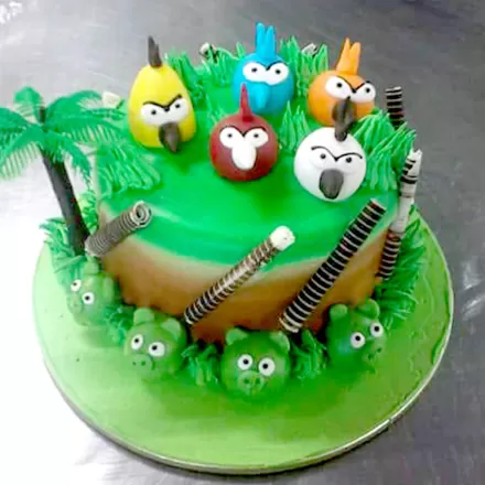 Angry Birds Theme Cake