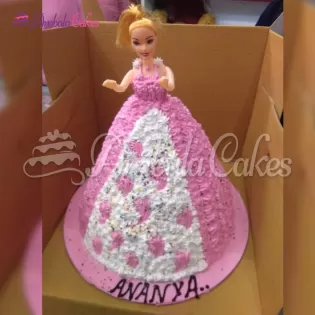 Pink Barbie Doll Cake Delivered in Mullana