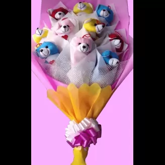 Beautiful 10 Teddy Bouquet