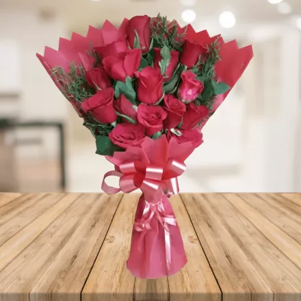 Fabulous 15 Red Roses Bouquet