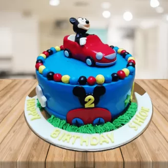 Mickey Mouse Race Car cake