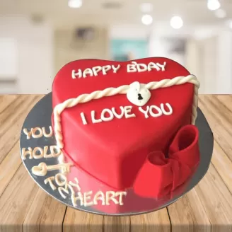 I Love You Fondant Cake