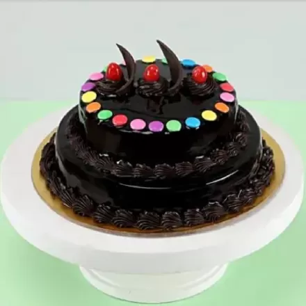 Chocolate Truffle 2 Tier Birthday Cake