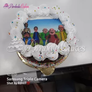Motu Patlu Photo Cake Delivered in Mohra