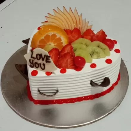 Heart Shape Fruit Cake