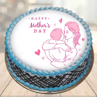 Black Forest Photo Cake for Mothers Day