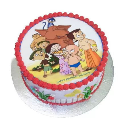Chhota Bheem With Friend Photo Cake