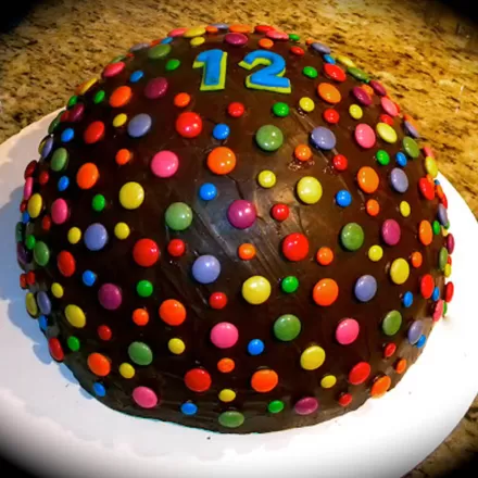 Colourful Chocolate Dome Pinata Cake