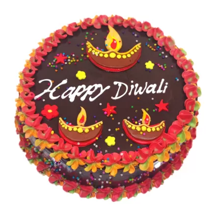 Dark Chocolate Diwali Cake