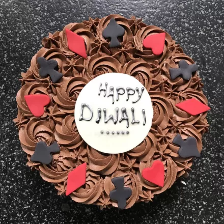 Diwali Chocolate Rose Cake