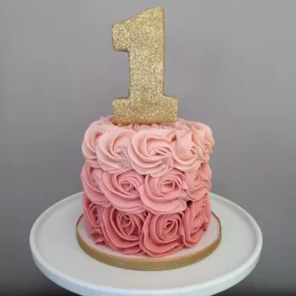 First Birthday Rose Cake