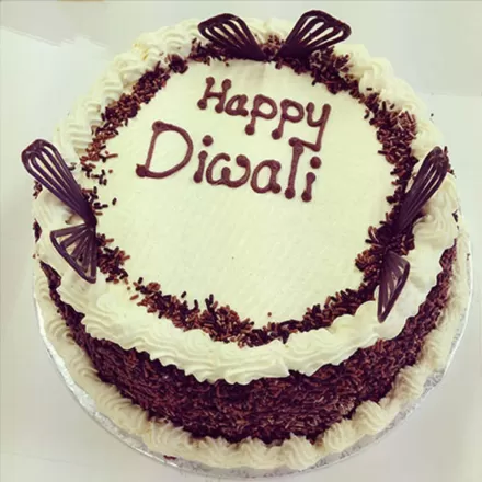 Happy Diwali Black Forest Cake
