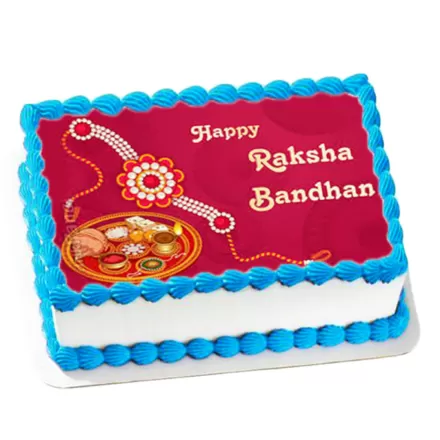 Happy Raksha Bandhan Photo Cake