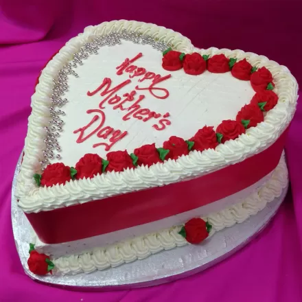 Heart Shape Cake for Mother's Day