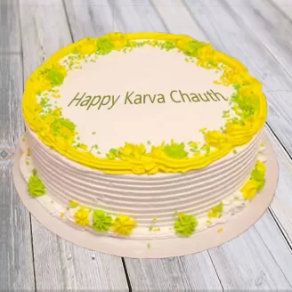 Karwa Chauth Vanilla Cake