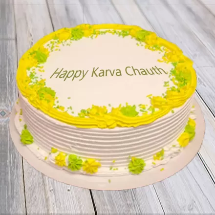 Karwa Chauth Vanilla Cake