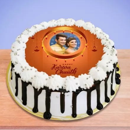 Karwa Chauth Choco Photo Cake