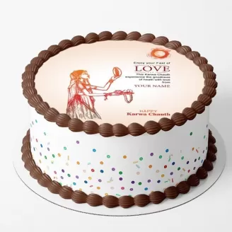 Karwa Chauth Photo Cake