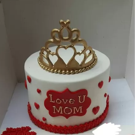 Love You Mom Fondant Cake