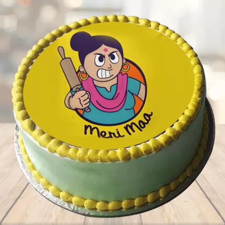 Meri Maa Pineapple Photo Cake