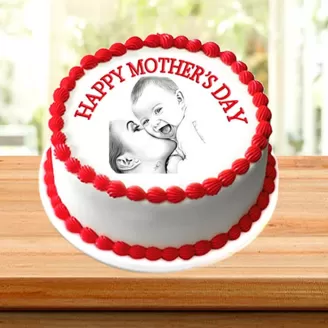 Cute Mother's Day Photo Cake