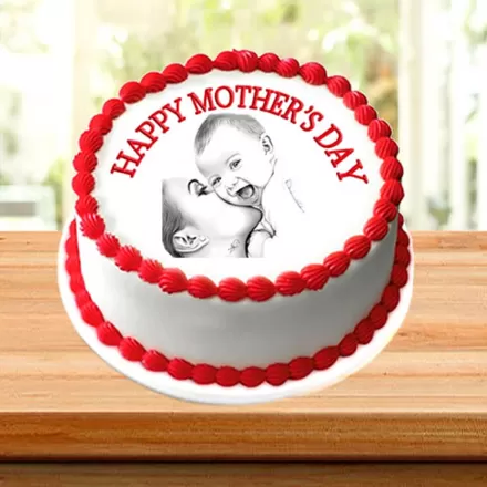 Cute Mother's Day Photo Cake