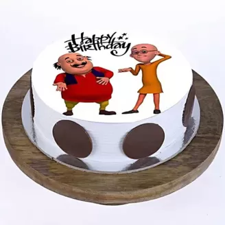 Motu Patlu Butterscotch Cake