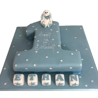 Number Cake for First Birthday