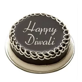 Round Chocolate Deepavali Cake