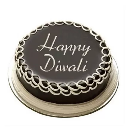 Round Chocolate Deepavali Cake