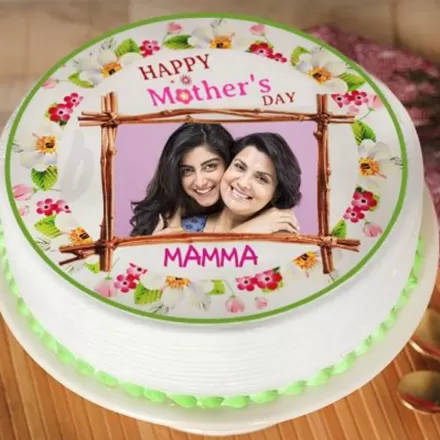 Vanilla Photo Cake for Mother's Day