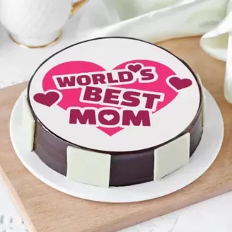 World's Best Mom Photo Cake