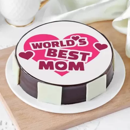 World's Best Mom Photo Cake