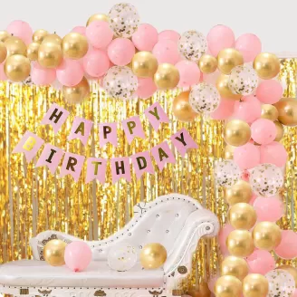 Golden & Pink Wall Decoration