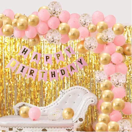 Golden & Pink Wall Decoration