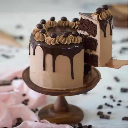 Decorated Drop Chocolate Cake