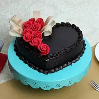 Sweet Heart Shape Chocolate Cake