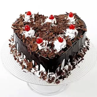 Black Forest Heart Shape Cake