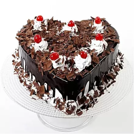 Black Forest Heart Shape Cake