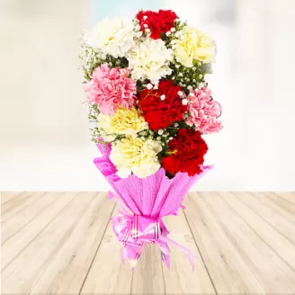 Bouquet of 10 Mix Carnations