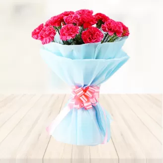 7 Pink Carnations Bouquet