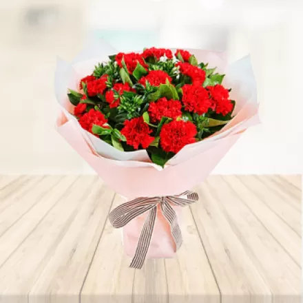 7 Red Carnations Bouquet