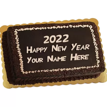 New Year 2022 Chocolate Cake