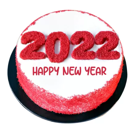 Happy New Year 2022 Red Velvet Cake