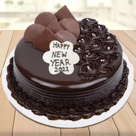 New Year Sweet Chocolate Cake