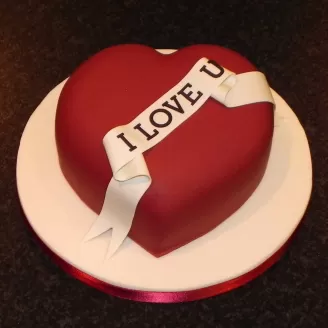 Love You Heart Shape Cake