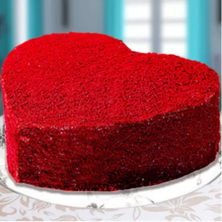  Red Velvet Heart Shape Cake