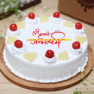 Janmashtami Vanilla Cake